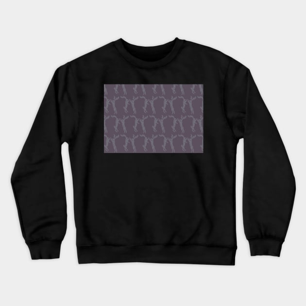 Boxing Hares - Aubergine Crewneck Sweatshirt by lottibrown